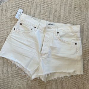 Agolde white Parker shorts